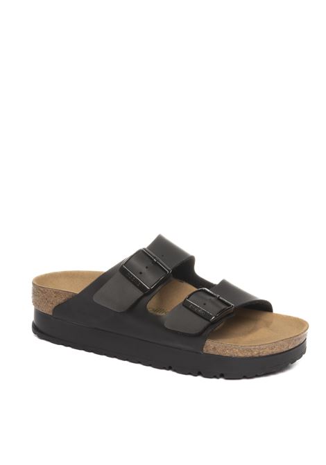 Black platform sandal BIRKENSTOCK | ARIZONA PLATFORM1027395-BLACK